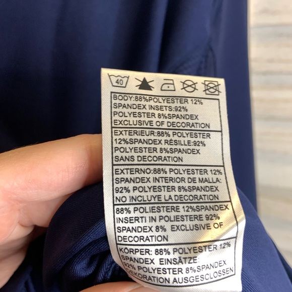 Prince Aero Tech Navy Blue Scoop Neck Long Sleeve Compression Top XL New - Picture 10 of 10